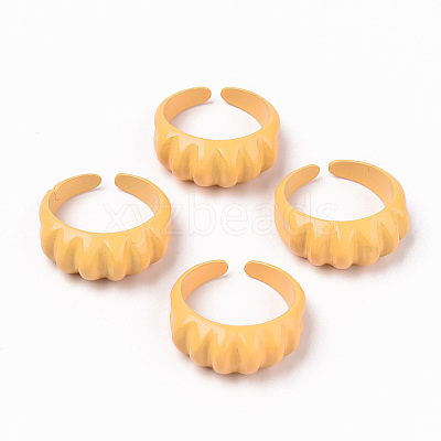 Spray Painted Alloy Cuff Rings RJEW-T011-33C-RS-1
