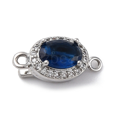 Brass Micro Pave Cubic Zirconia Box Clasps KK-P291-31P-1