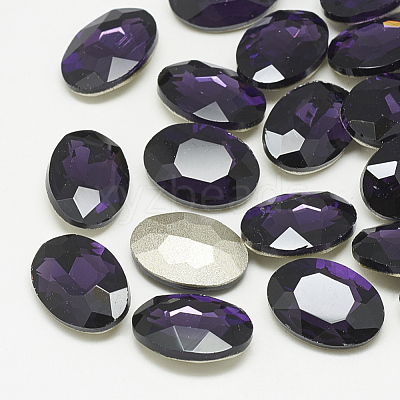 Pointed Back Glass Rhinestone Cabochons RGLA-T080-8x10mm-16-1