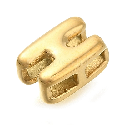 Ion Plating(IP) 304 Stainless Steel Slide Charms STAS-B075-37G-H-1