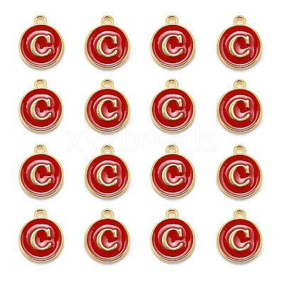 Golden Plated Alloy Enamel Charms ENAM-S118-03C-1