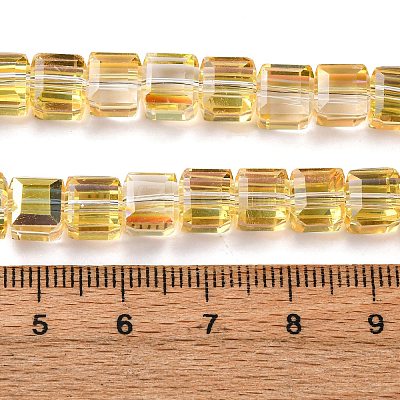 Electroplate Glass Beads Strands EGLA-H108-01A-AB06-1