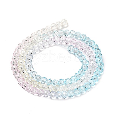 Transparent Painted Glass Beads Strands X1-DGLA-A034-T4mm-A21-1