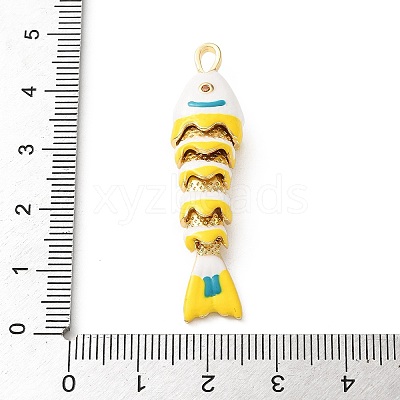 Brass Micro Pave Orange Cubic Zirconia Pendants CU-CBA03AF-15G-1