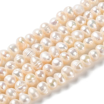 Natural Cultured Freshwater Pearl Beads Strands PEAR-E018-51-1