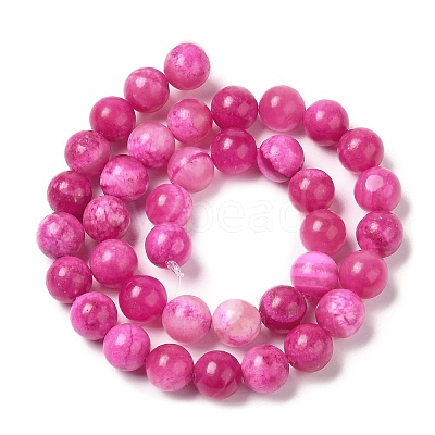Natural Dyed White Jade Beads Strands G-M402-C04-01-1