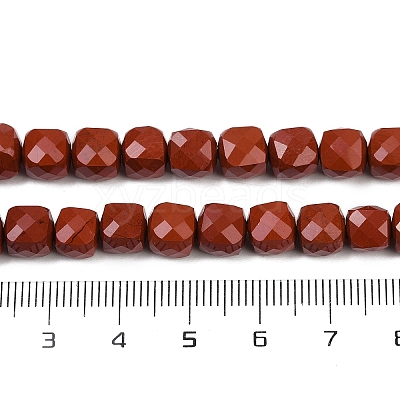 Natural Red Jasper Beads Strands G-H078-C34-6mm-1