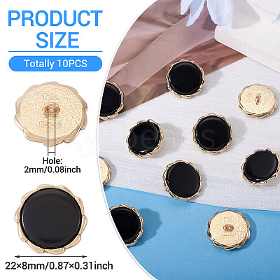 10Pcs Alloy Resin Shank Buttons BUTT-TA0001-36A-1