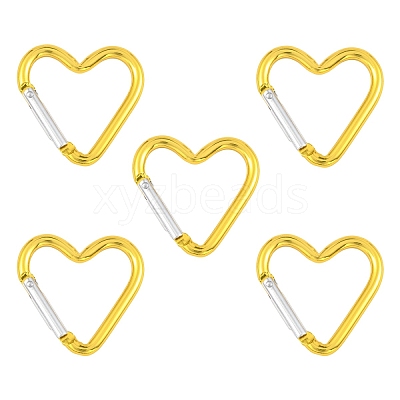 5Pcs Zinc Alloy Spring Gate Rings FIND-YW0010-59G-1