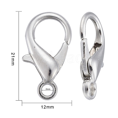 Zinc Alloy Lobster Claw Clasps E107-1