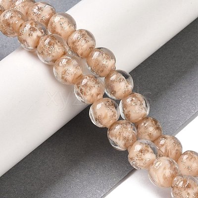 Handmade Gold Sand Lampwork Beads X-LAMP-Z009-01J-1