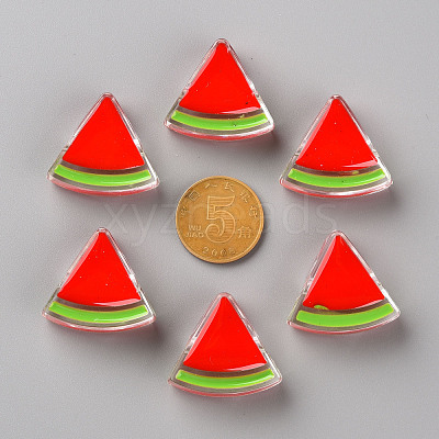 Transparent Enamel Acrylic Beads TACR-S155-001F-1