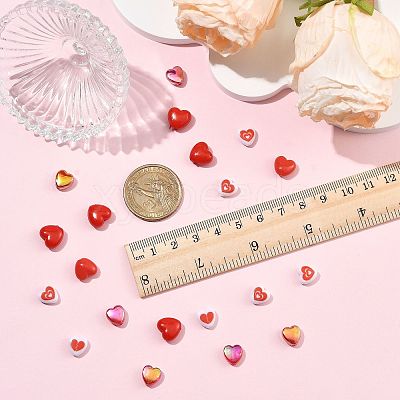 240Pcs 6 Styles Opaque Acrylic Beads SACR-FS0001-41-1