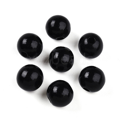 Painted Natural Wood Beads X-WOOD-A018-16mm-20-1