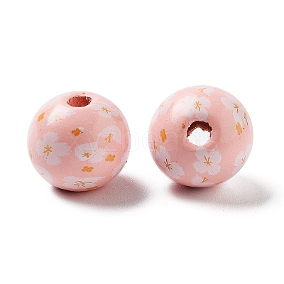 Wood European Beads WOOD-M011-06F-1
