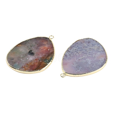 Natural Indian Agate Pendants G-K347-02G-08-1