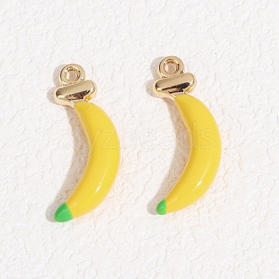 Fruit Alloy Enamel Pendants ENAM-P264-02J-G-1