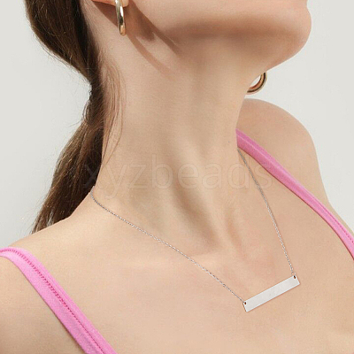 8Pcs 304 Stainless Steel Pendant Necklaces NJEW-FH0001-15P-1