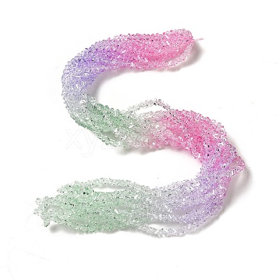 Transparent Glass Bead Strands GLAA-H023-02D-1
