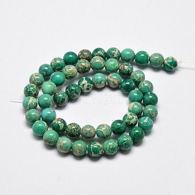 Natural Imperial Jasper Beads Strands X-G-I122-6mm-05-1