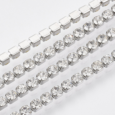 304 Stainless Steel Rhinestone Strass Chains CHS-R012-C-01-1