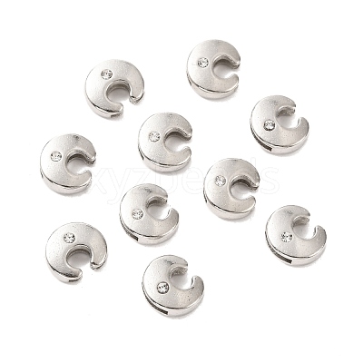 Letter Slider Beads for Watch Band Bracelet Making ALRI-O012-C-NR-1