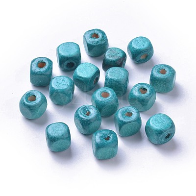 Dyed Natural Wood Beads WOOD-S617-8-LF-1