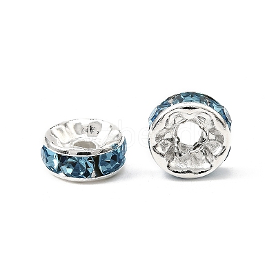 Brass Grade A Rhinestone Spacer Beads RB-A014-Z8mm-03S-1