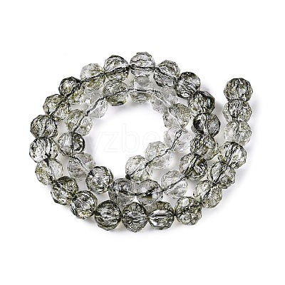 Crackle Transparent Glass Beads Strands GLAA-N063-10mm-03-1