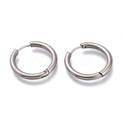 Tarnish Resistant 201 Stainless Steel Huggie Hoop Earrings EJEW-L256-05F-P-1