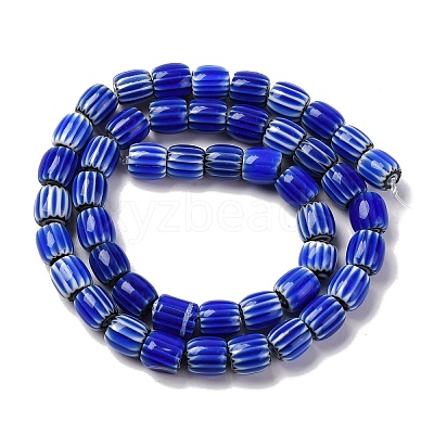Handmade Lampwork Chevron Beads Strands LAMP-K041-01B-27-1