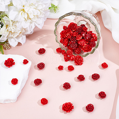 45Pcs 3 Styles Cinnabar Beads CARL-HY0001-02-1