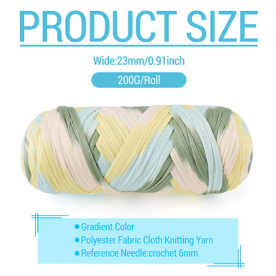 Gradient Color Polyester Fabric Cloth Knitting Yarn OCOR-TAC0023-41A-1