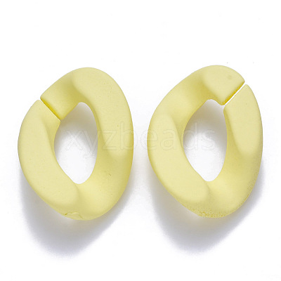 Opaque Spray Painted Acrylic Linking Rings OACR-S036-001B-I04-1