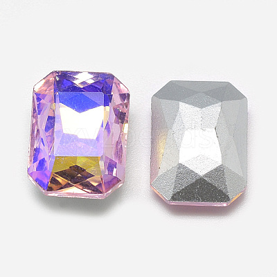 Pointed Back Glass Rhinestone Cabochons RGLA-T019-10x14mm-01-1