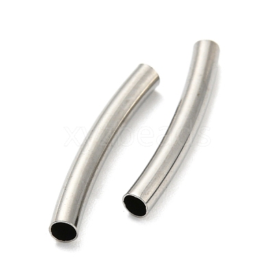 Non-Tarnish 304 Stainless Steel Tube Beads STAS-B047-27E-P-1