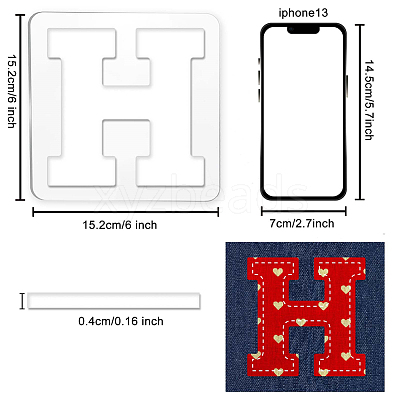 Acrylic Earring Handwork Template TOOL-WH0156-003-1