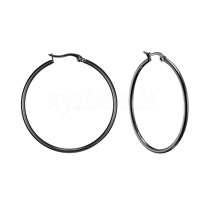 304 Stainless Steel Big Hoop Earrings EJEW-F105-06B-1