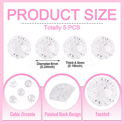 Cubic Zirconia Caqbochons ZIRC-TA0001-31-1