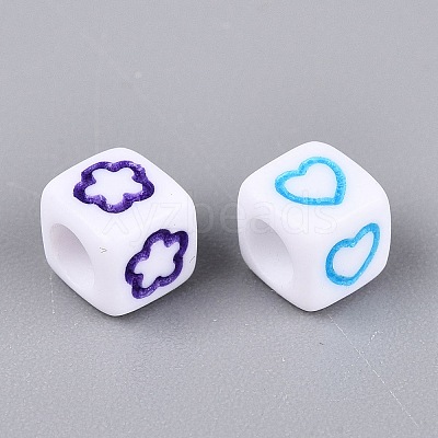 Opaque Acrylic Beads SACR-Q001-09C-1