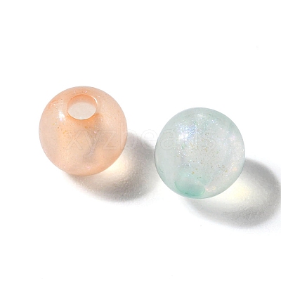 Rainbow Iridescent Plating Acrylic Beads MACR-YW0002-19A-1