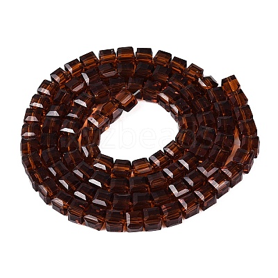 Transparent Glass Beads Strands GLAA-R041-8x8mm-A09-1