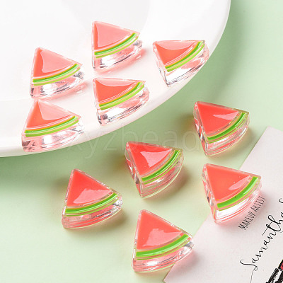 Transparent Enamel Acrylic Beads TACR-S155-001A-1
