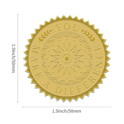 Self Adhesive Gold Foil Embossed Stickers DIY-WH0211-012-1