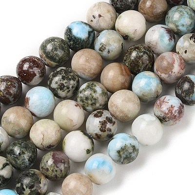 Natural Larimar Beads Strands G-P524-A02-03-1
