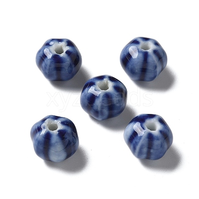 Vintage Porcelain Pumpkin Beads PORC-L080-H01-1