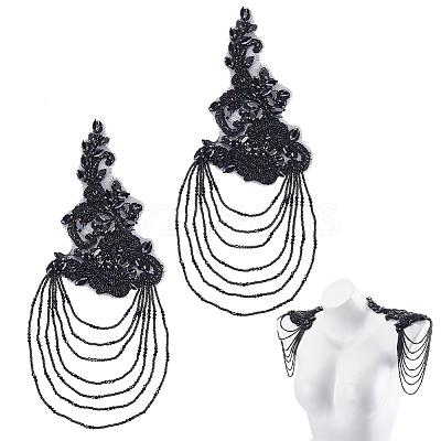 1Pair Rhinestone Sewing Ornaments DIY-NB0014-65B-1