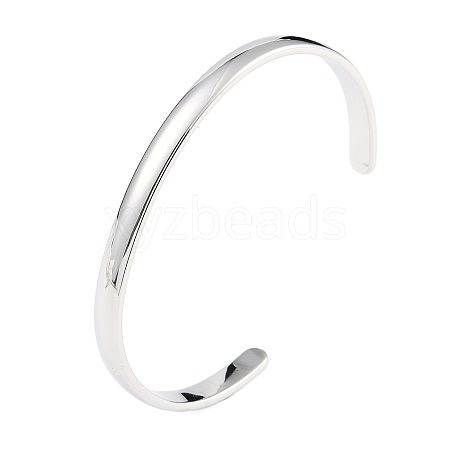 304 Stainless Steel Open Cuff Plain Bangles BJEW-H591-01P-01-1
