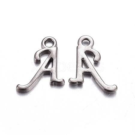 Gunmetal Plated Alloy Letter Pendants PALLOY-J718-01B-A-1