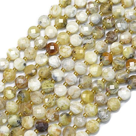 Natural Yellow Opal Beads Strands G-K389-B32-01-1